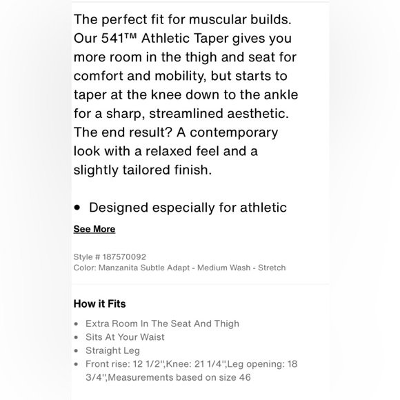 Levi’s 541 athletic Taper big and tall size 50x32 NWT - Picture 3 of 14